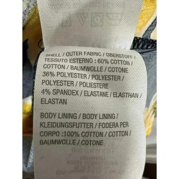 Jason Wu 2XP Blue Sunflower Floral‎ Tie Waist Button Down Collared Midi Dress - Picture 8 of 13